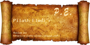 Pilath Elmár névjegykártya